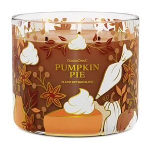 Goose Creek Pumpkin Pie Scented 3-Wick Candle 14.5 oz Fall Thanksgiving